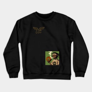 LitQ - Anime Art just vibin, smoking weed, playin´ basketball Crewneck Sweatshirt